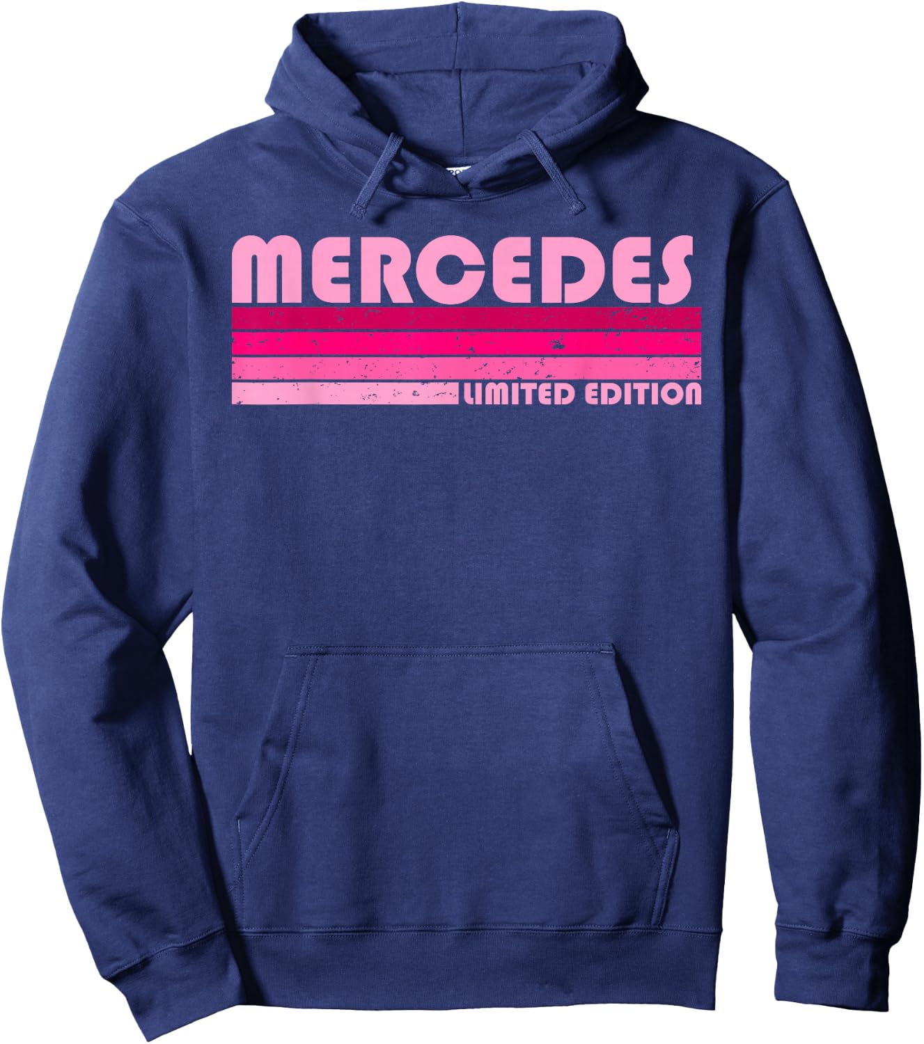 Mercedes Name Personalized Retro Vintage 80s 90s Birthday Hoodie - Hoodie | Navy