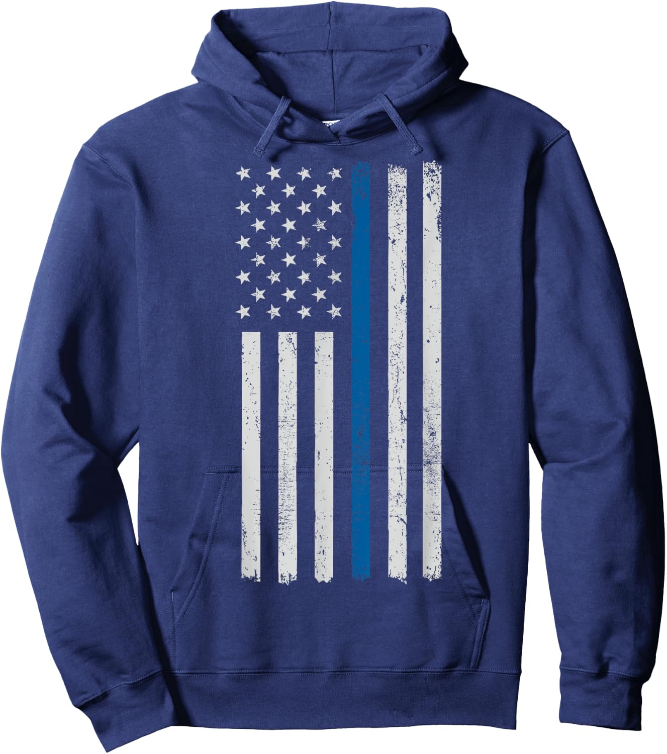American Flag Thin Blue Line Police Support Lives Matter US Hoodie - Hoodie | Navy