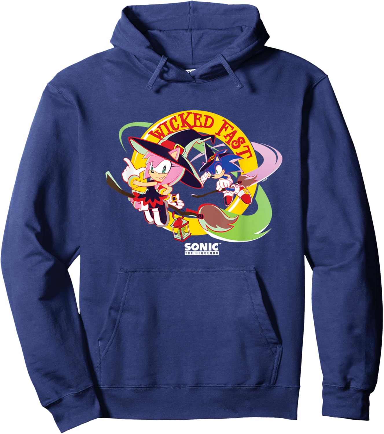 Sonic The Hedgehog Halloween Wicked Fast Witch Costumes Hoodie - Hoodie | Navy