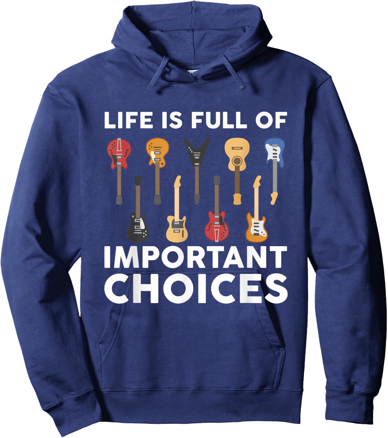 Funny Guitarist Guitar Player Music Lover Gift Women Short Sleeve Hoodie - Hoodie | Navy