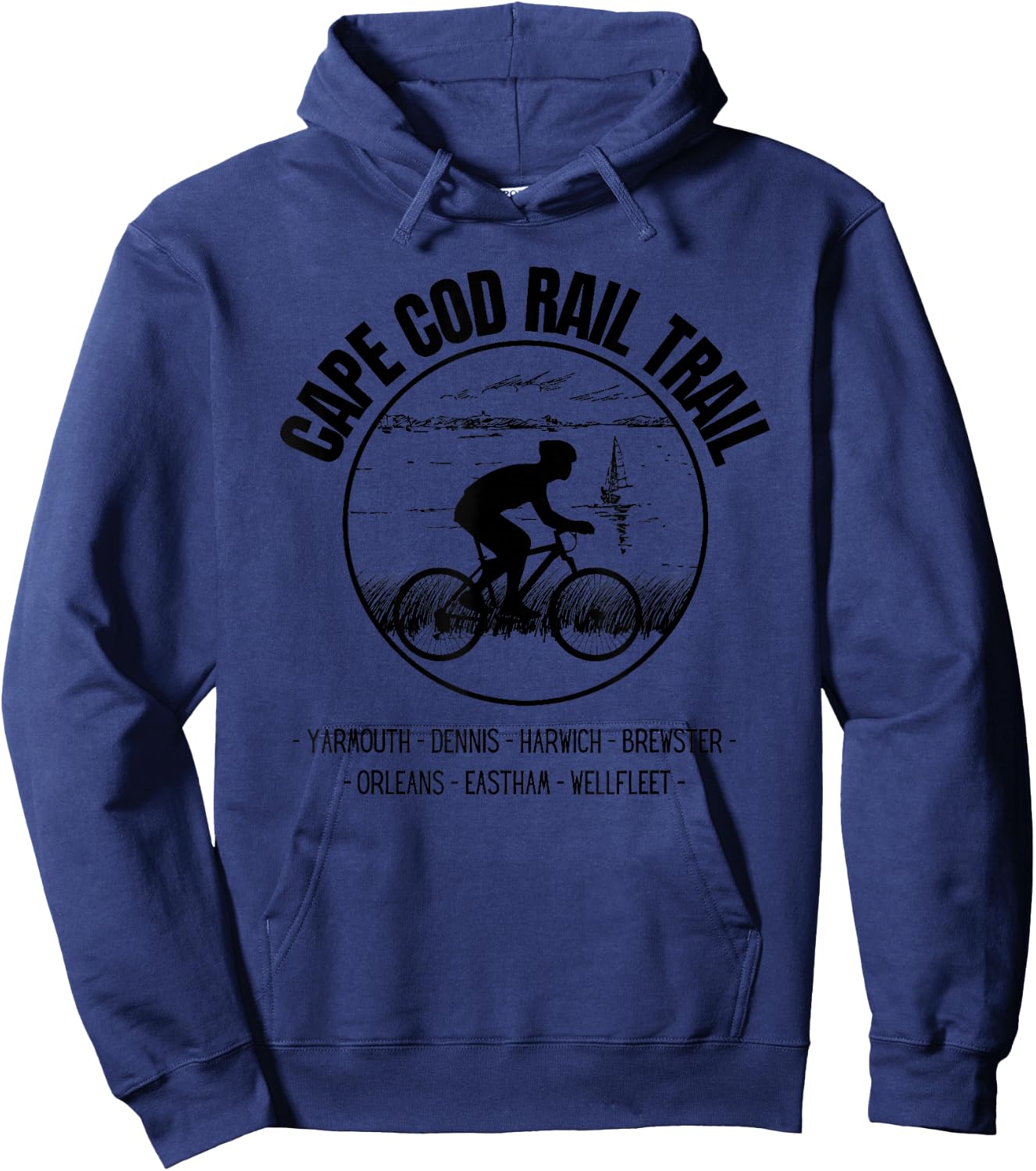 Cape Cod Rail Trail Hoodie - Hoodie | Navy
