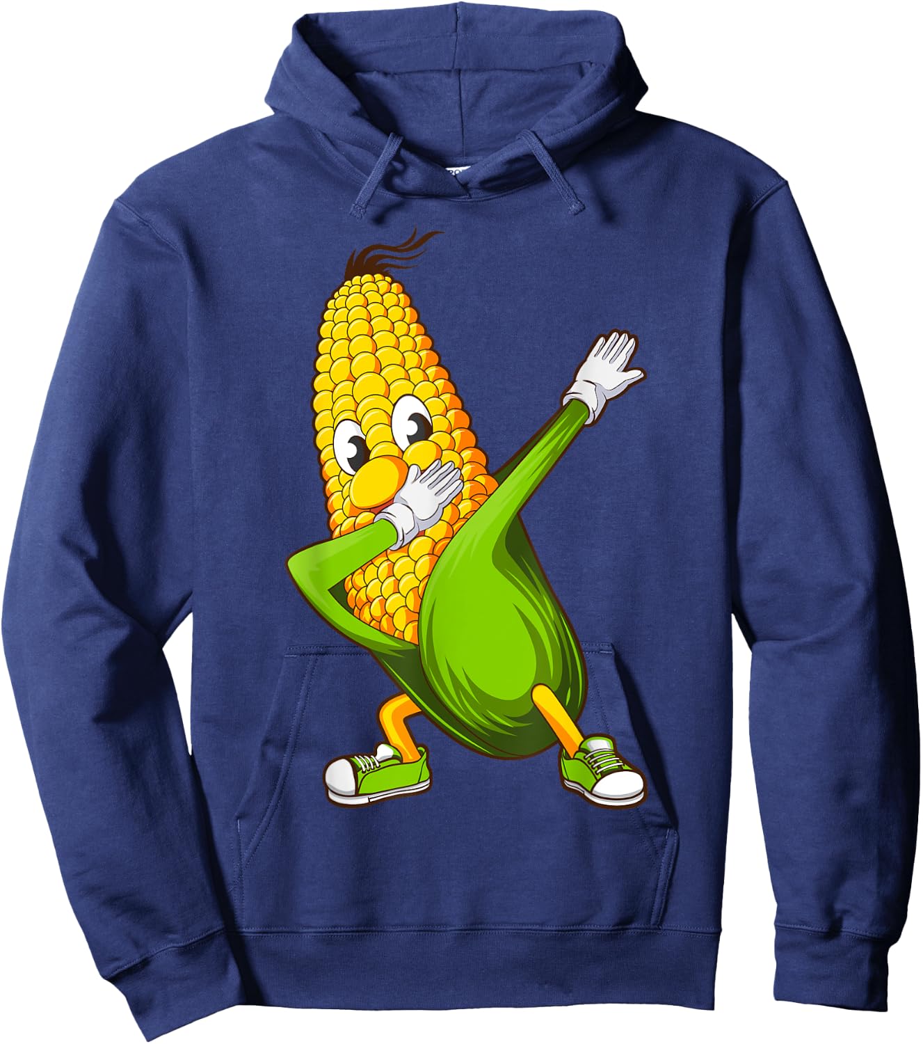 Funny Dabbing Corn Gift | Cute Dancing Farmers Men Women Hoodie - Hoodie | Navy