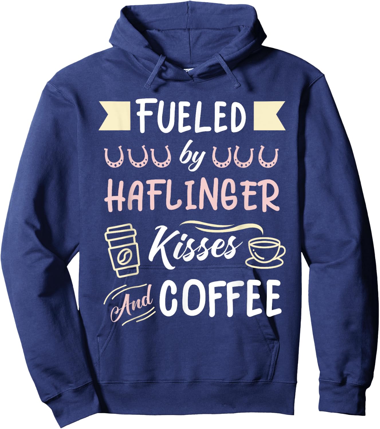 Haflinger Horse Mom Coffee Lover Hoodie - Hoodie | Navy