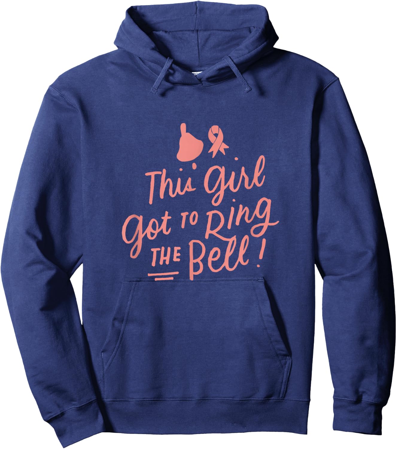 This Girl Got to Ring the Bell Chemo Grad Breast Cancer Gift Hoodie - Hoodie | Navy