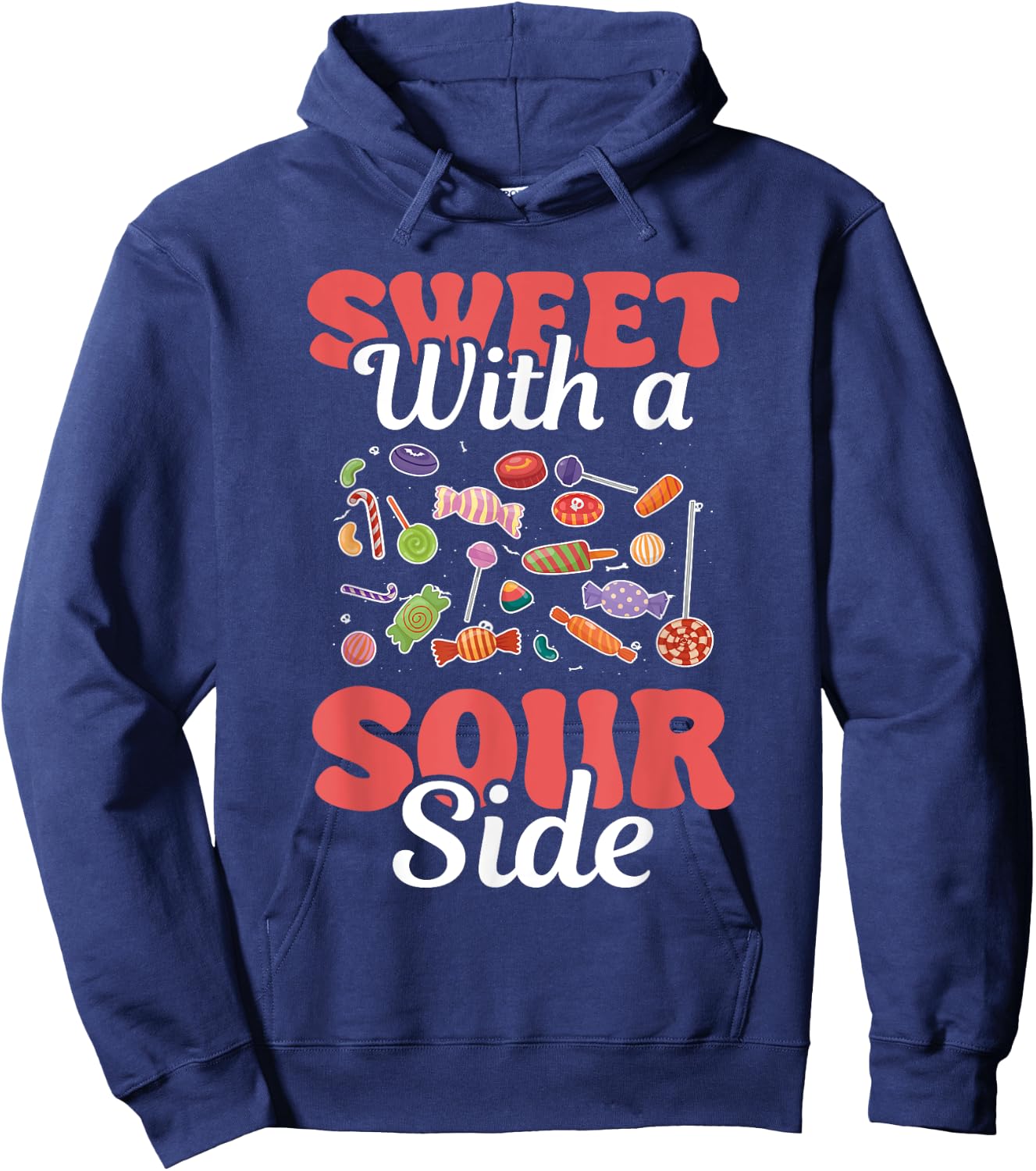 Sweet With A Sour Side Funny Candy Patch Delicious Kids Hoodie - Hoodie | Navy