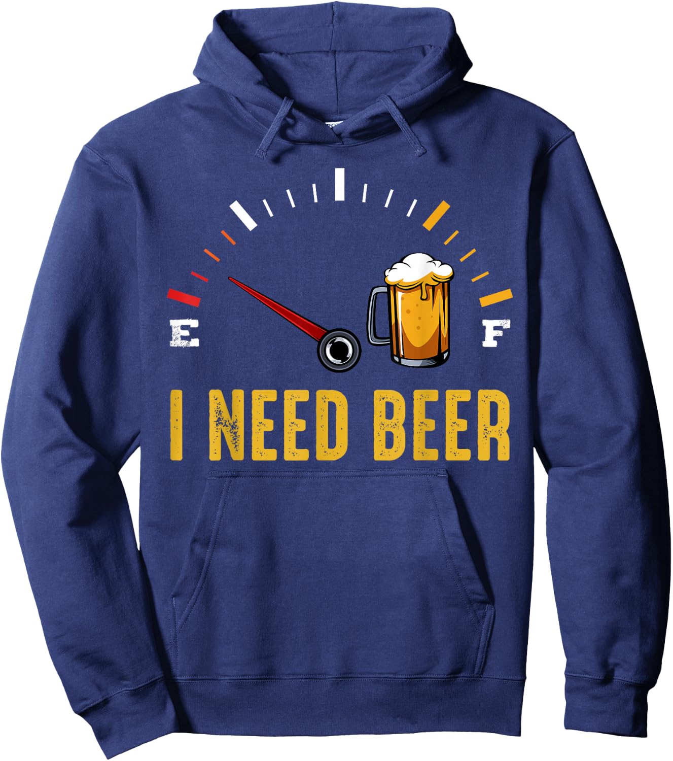 I Need A Beer Meter Alcohol Drinking Funny Brewing Hops Hoodie - Hoodie | Navy