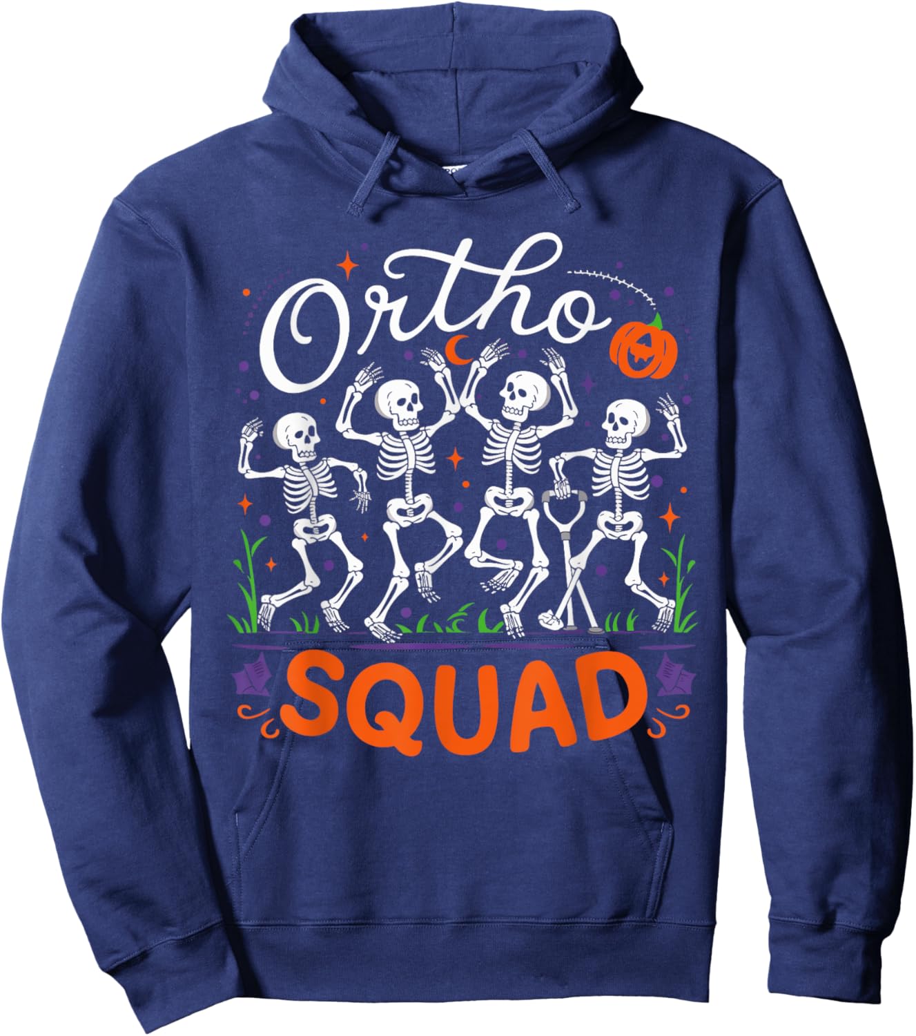 Ortho Squad Skeleton Halloween Orthopedic Nurse RN Hoodie - Hoodie | Navy