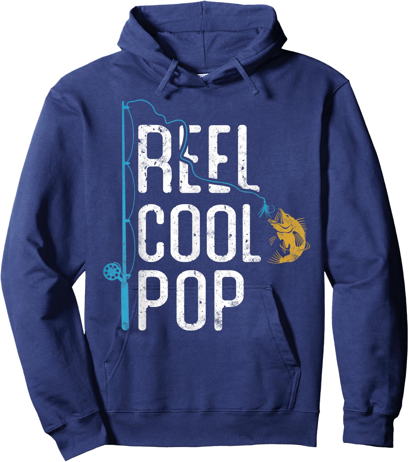 Fishing Reel Cool Pop Father’s day Gift Fisherman Pop Hoodie - Hoodie | Navy