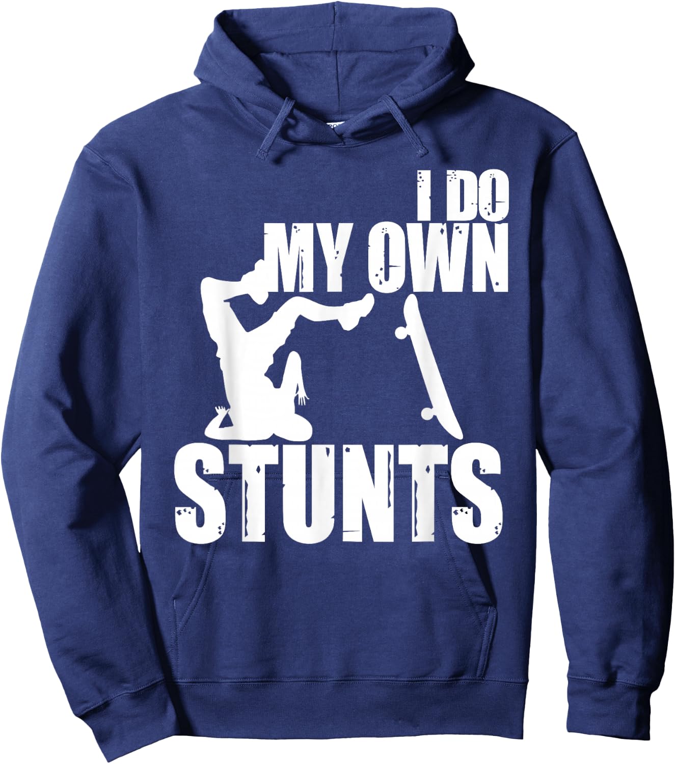 Funny I Do My Own Stunts | Skateboarding Gift Boys Girls Hoodie - Hoodie | Navy