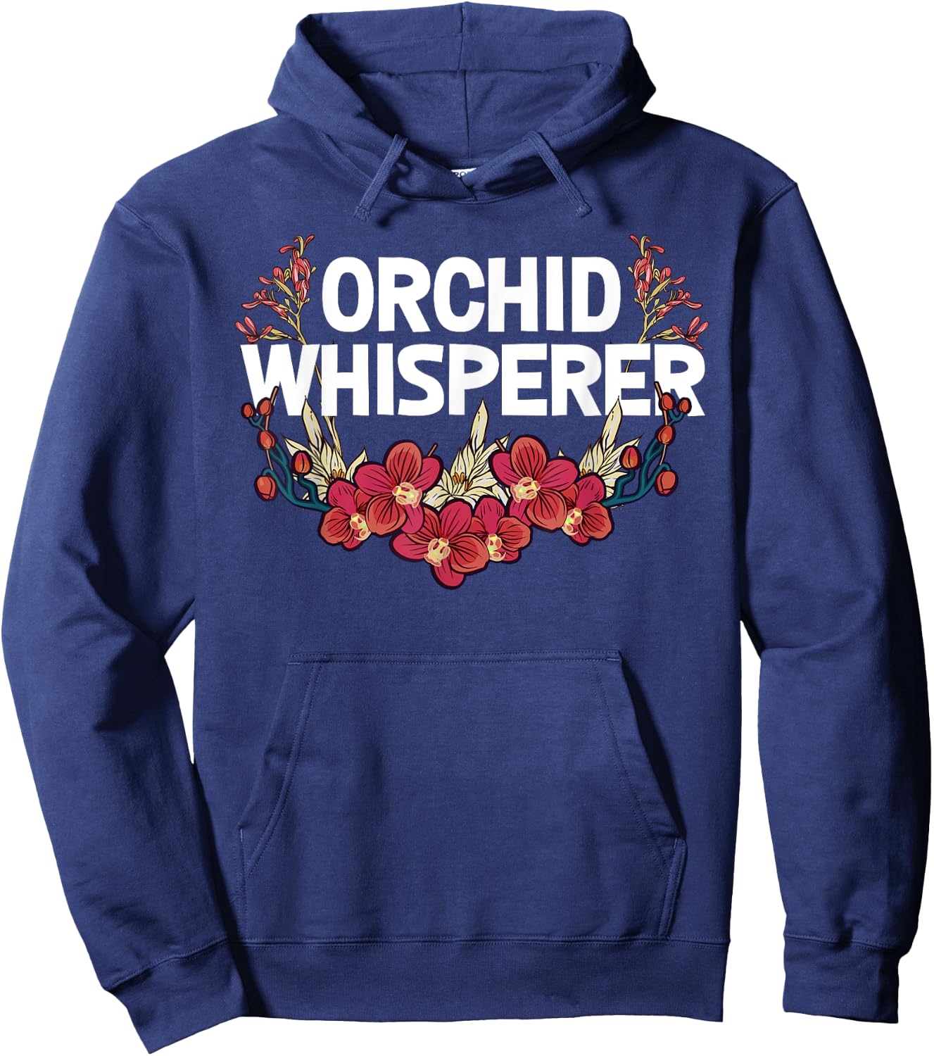 Funny Orchid Gift Women Cool Orchid Flower Whisperer Hoodie - Hoodie | Navy