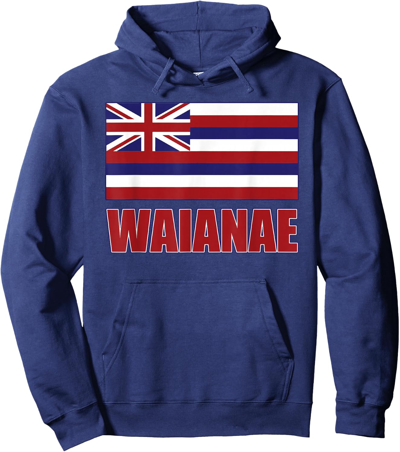 WAIANAE Hawaii Hawaiian Flag, Hawaii 96792 Hoodie - Hoodie | Navy