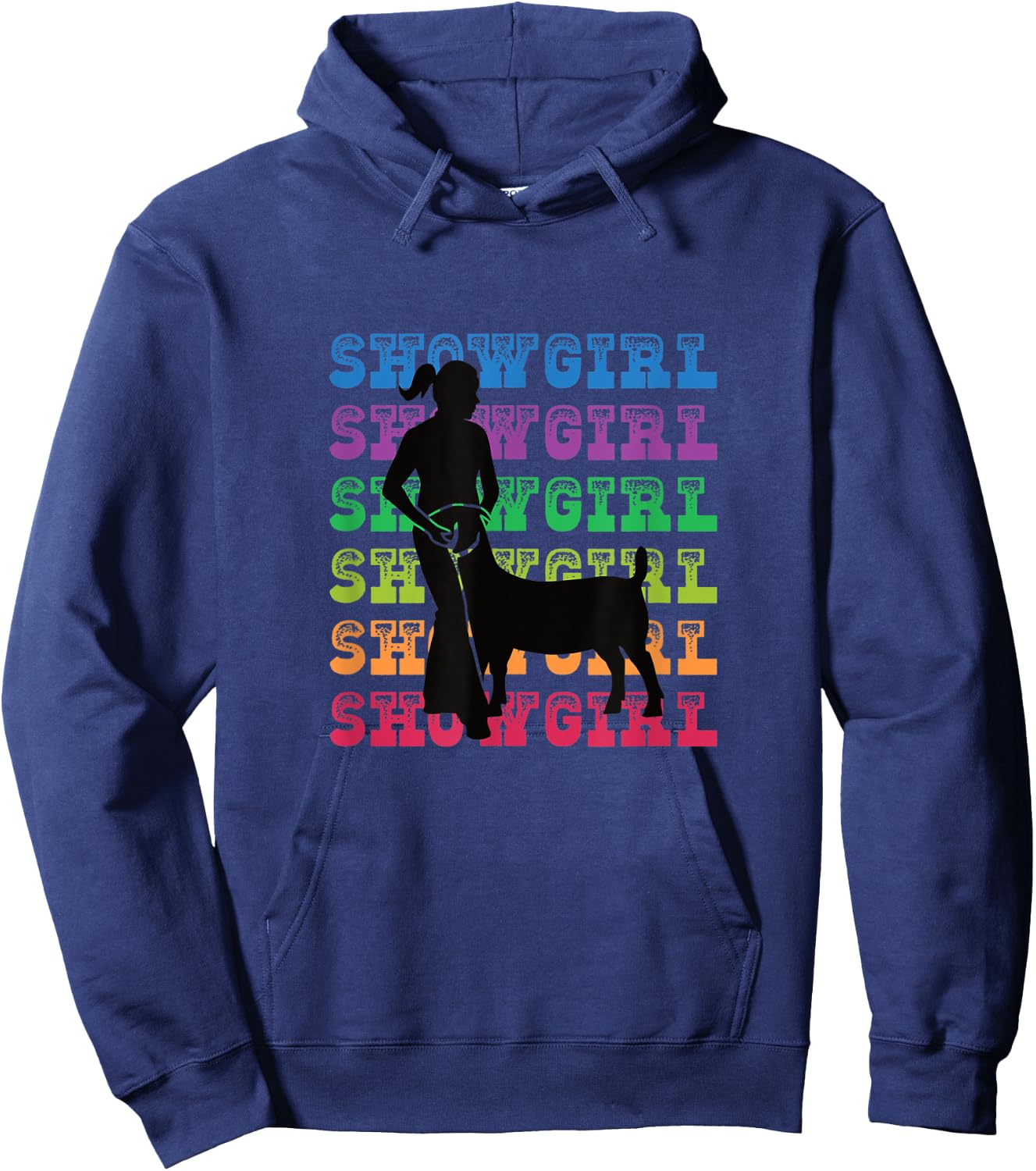 Show Girl - Fun Livestock Goat Showing Hoodie - Hoodie | Navy