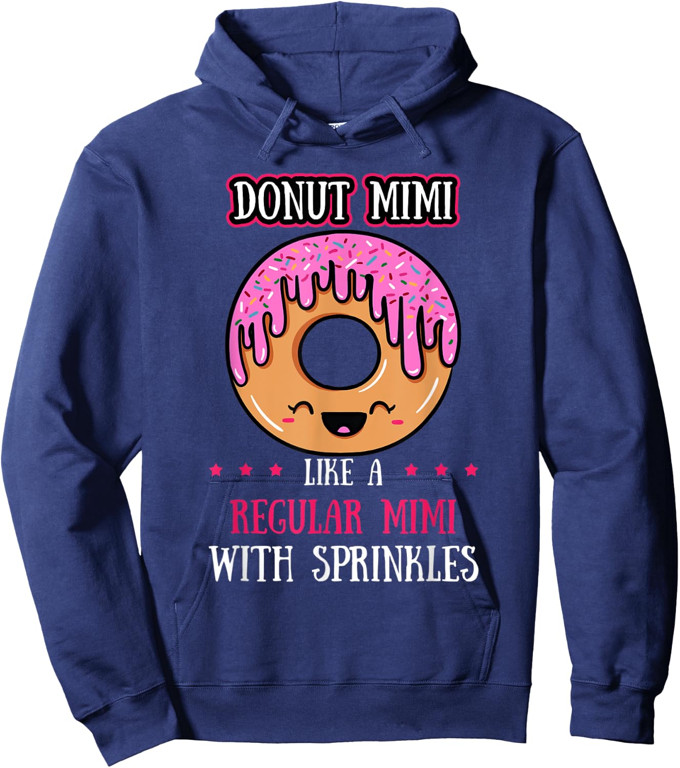 Donut Mimi Doughnut Mother Fried Dough Lover Mommy Hoodie - Hoodie | Navy