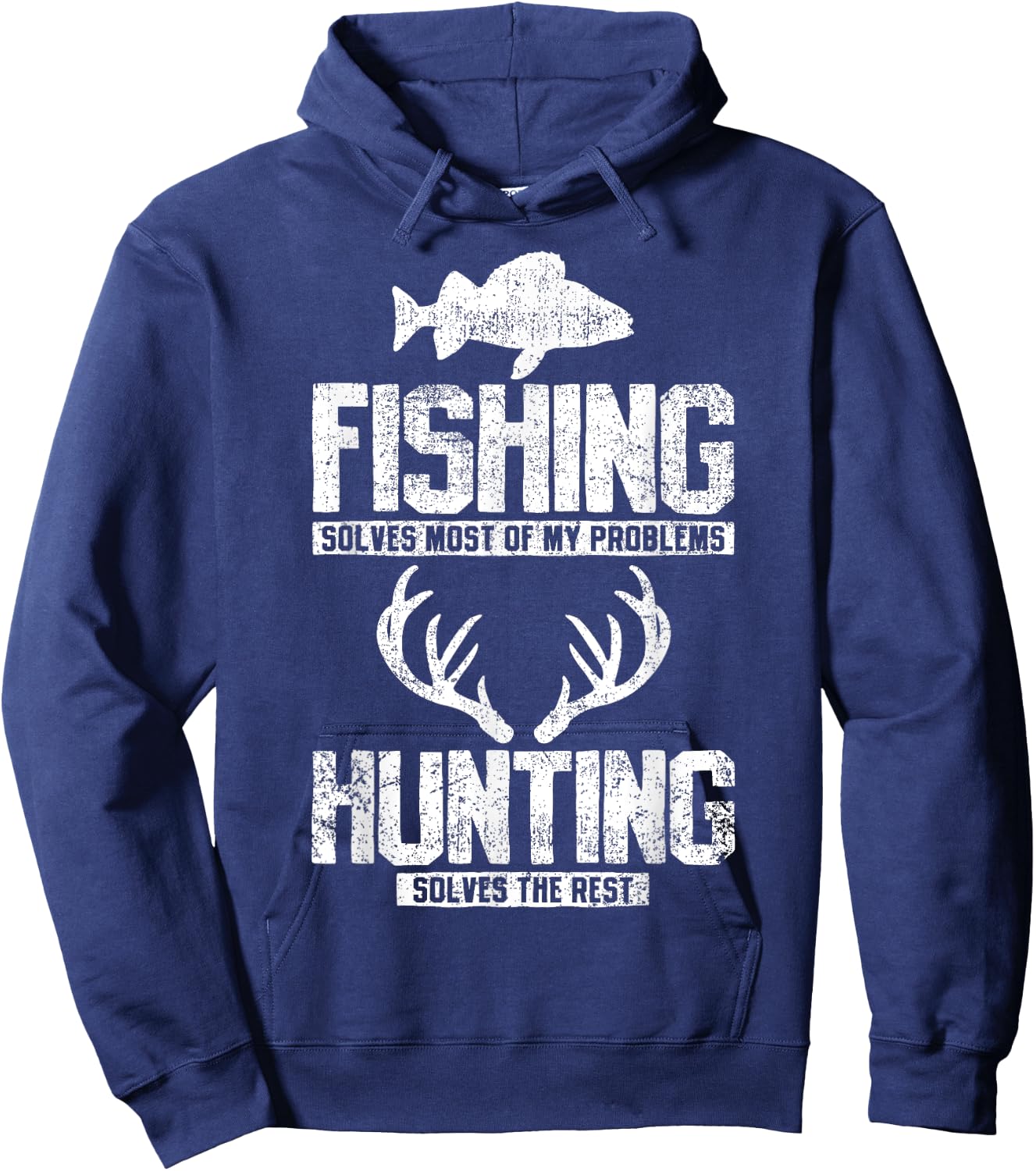 Fishing Hunting Hoodie - Hoodie | Navy