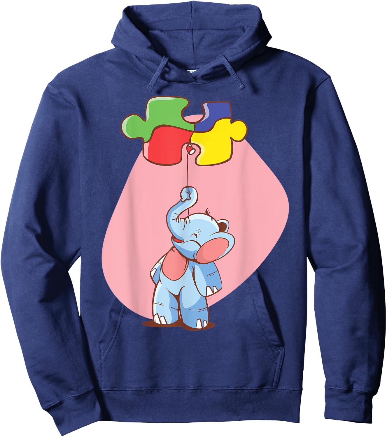 Autism Awareness Shirts with Cute Elephant Kids Men Women Hoodie - Hoodie | Navy