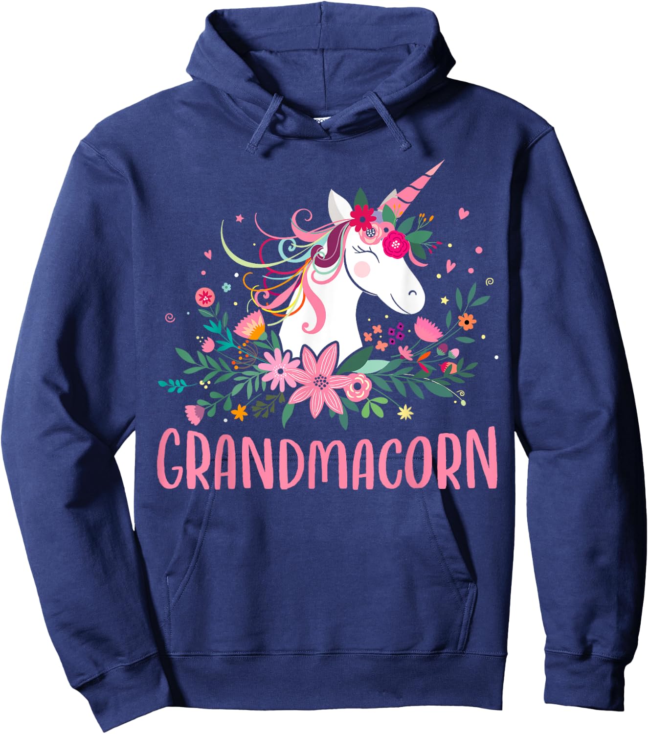 Grandmacorn Unicorn Grandma Hoodie - Hoodie | Navy