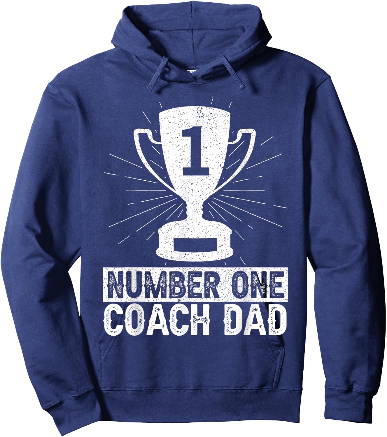Number One Coach Dad Coach Daddy Hoodie - Hoodie | Navy