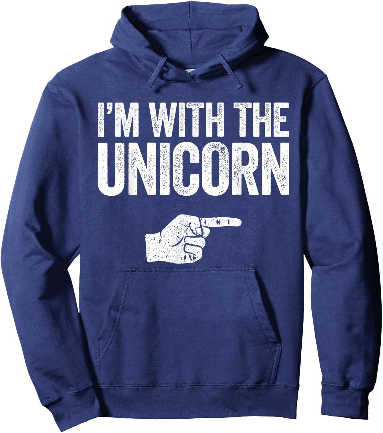 I'm With The Unicorn Matching Unicorn Costume Shirt Hoodie - Hoodie | Navy