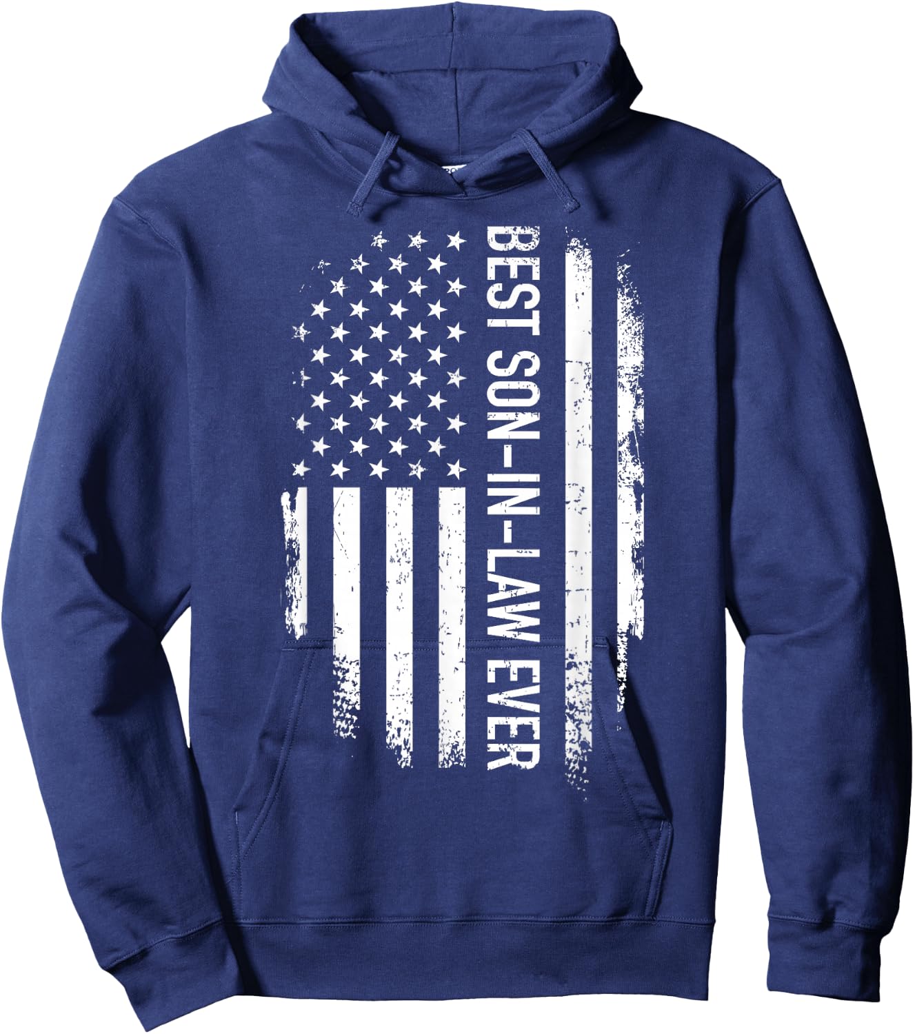 Best Son-in-Law Ever US American Vintage Flag Hoodie - Hoodie | Navy