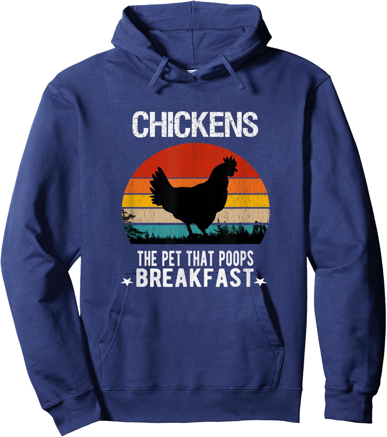 Chickens the pet that poops Breakfast Men Women Kids Farmers Hoodie - Hoodie | Navy