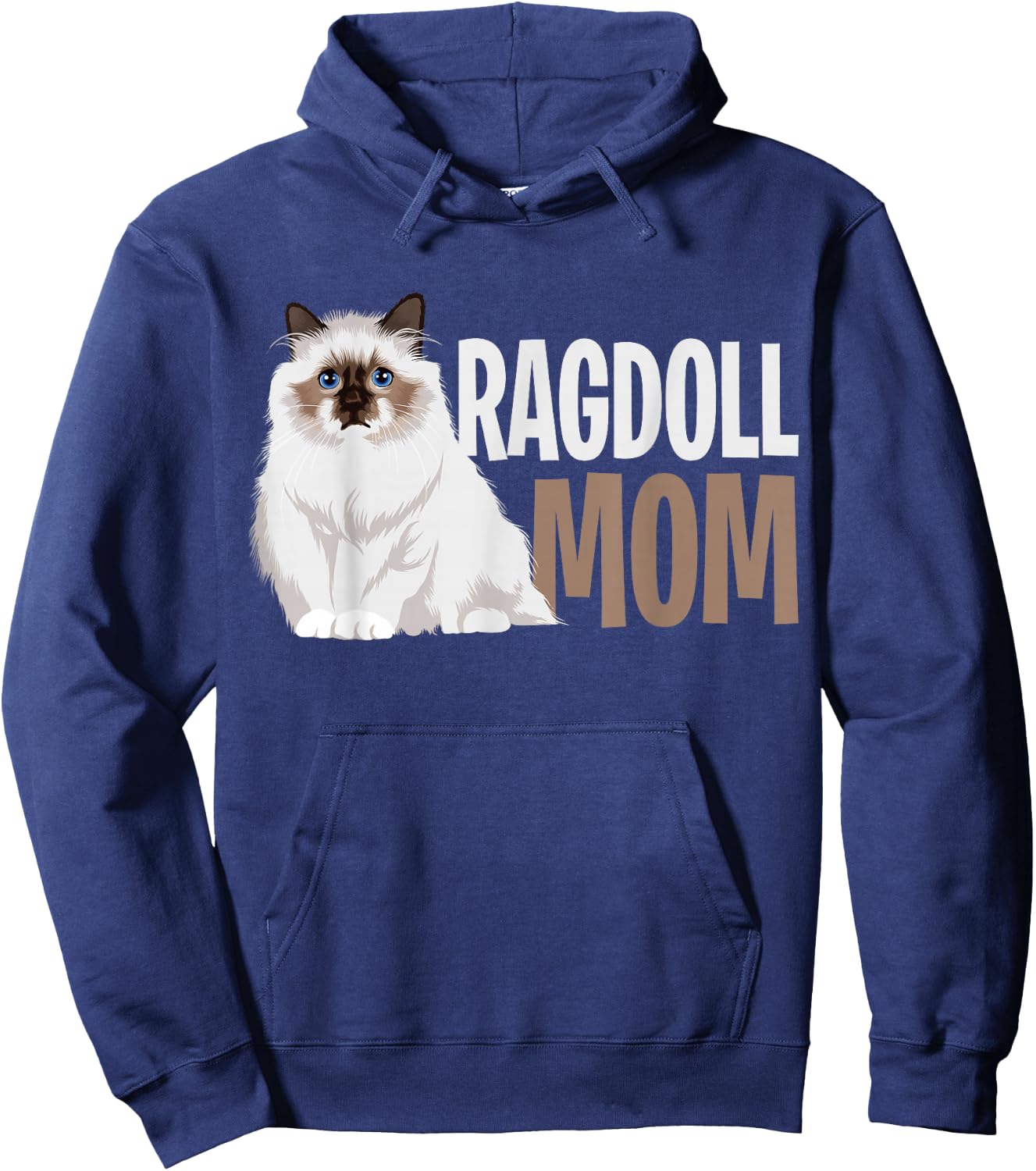 Ragdoll Cat Mom Funny Cat Owner Lovers ,Black,Small Hoodie - Hoodie | Navy