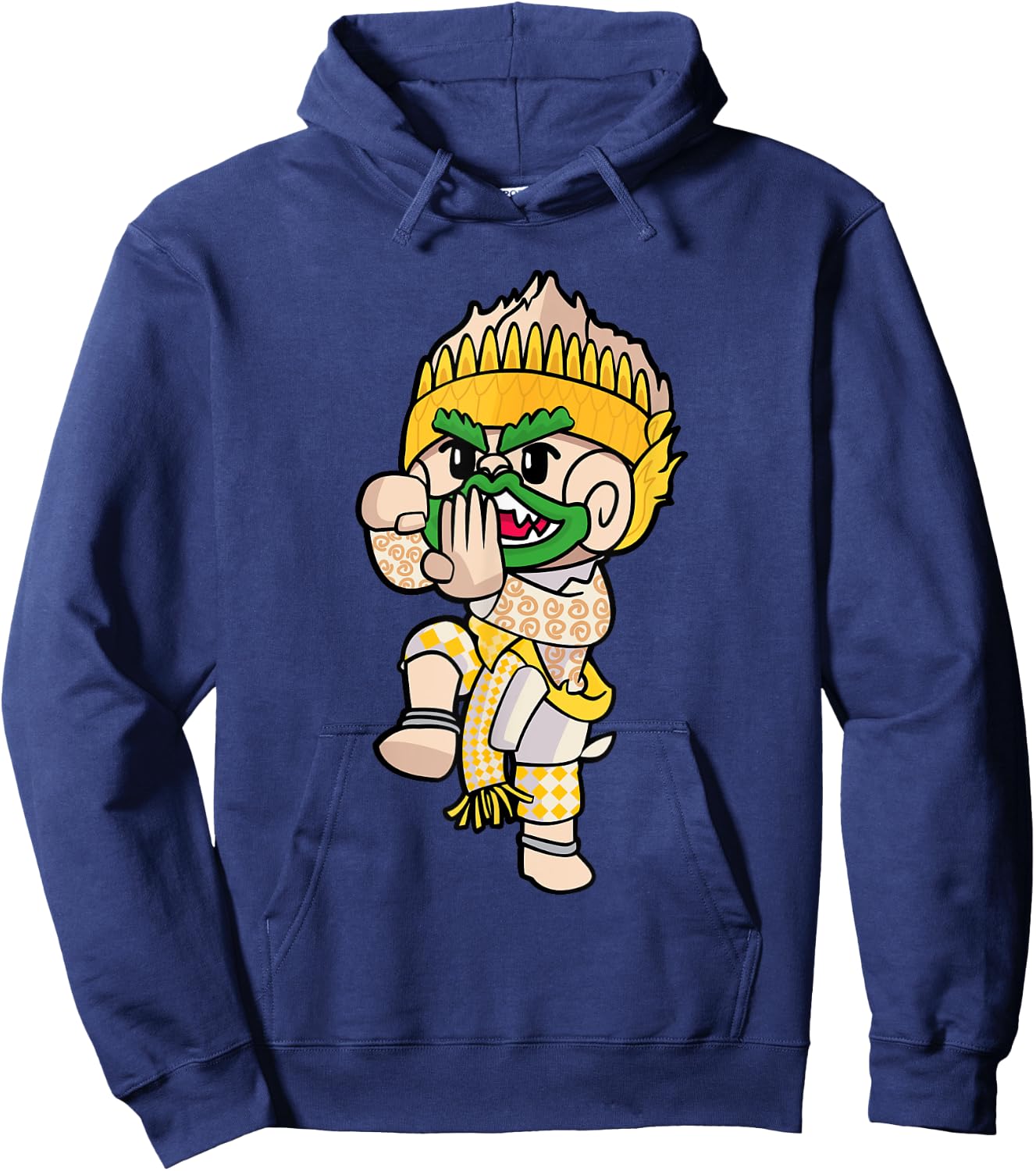 Cambodian Khmer Thai and Lao Hanuman Idol Monkey King Hoodie - Hoodie | Navy