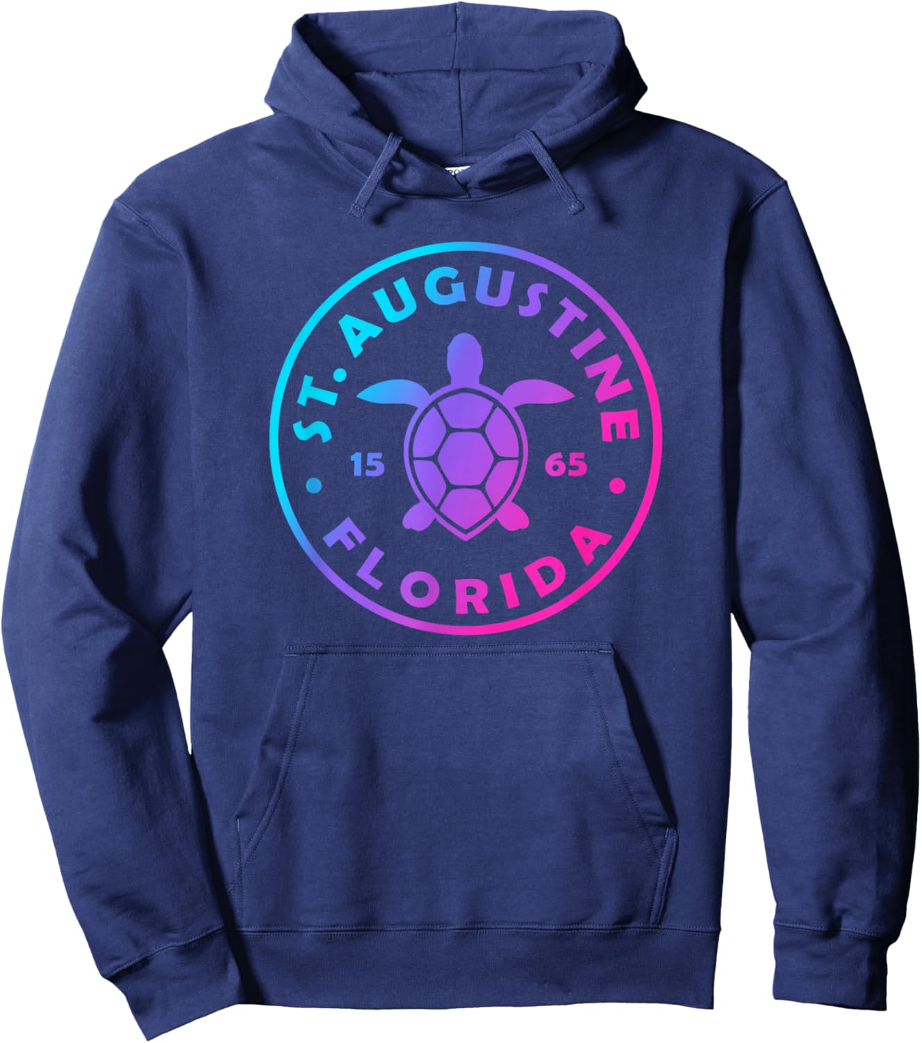St. Augustine Florida Sea Turtle Tie Dye Beach Vacation Hoodie - Hoodie | Navy