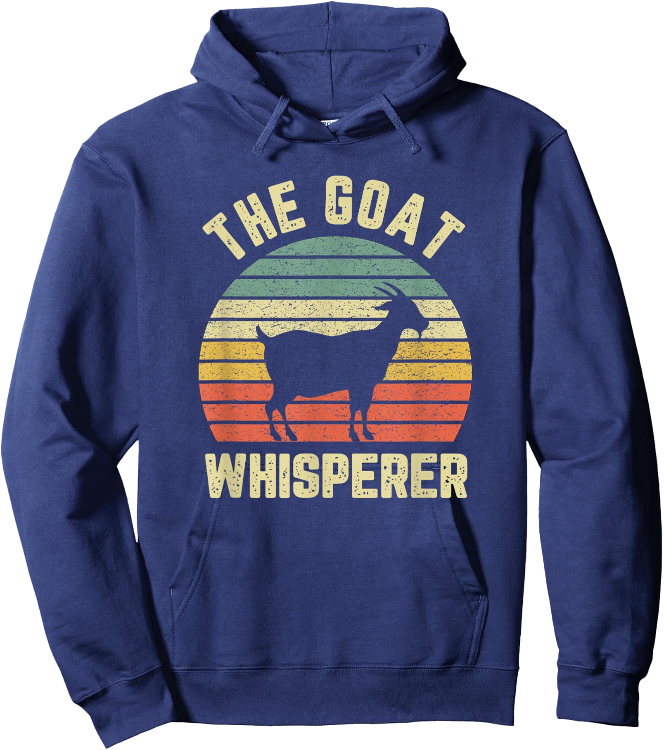 Goat Whisperer Shirt Funny Retro Vintage Goat Lover Farmer Hoodie - Hoodie | Navy