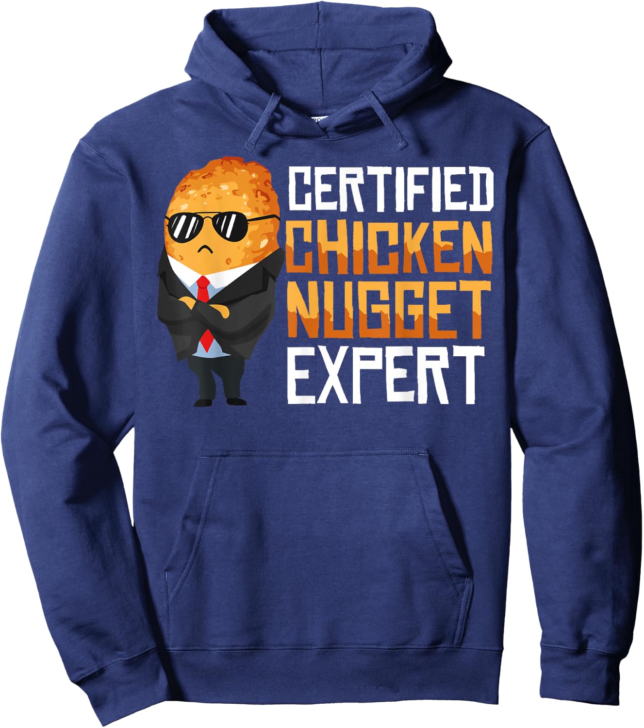 Cool Deep Fried Tenders Wings Food Quote Designs Chicken Nugget Gift Women Nug Life Chix Lovers Hoodie - Hoodie | Navy