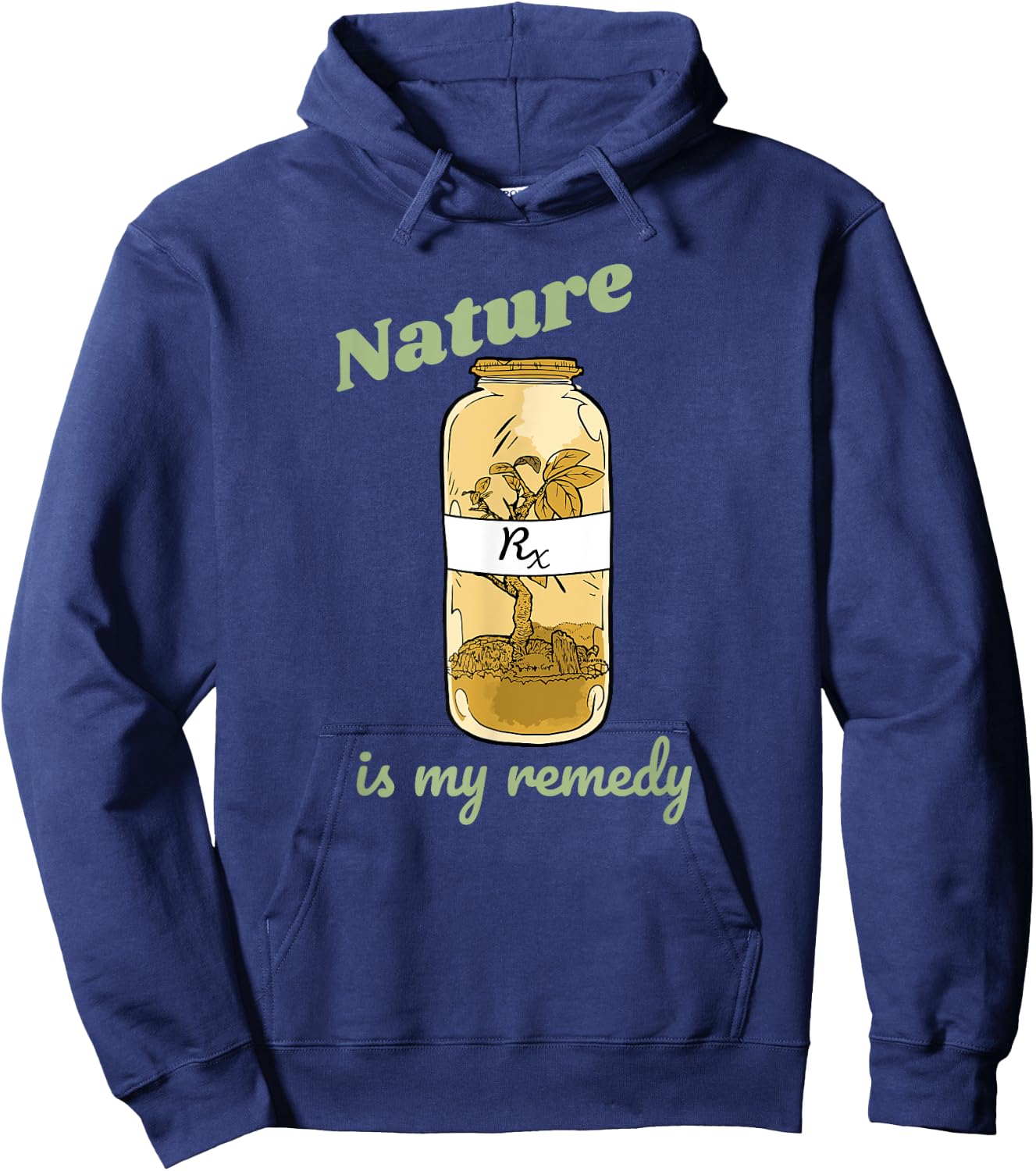 Nature is my Remedy - Nature Plants Outdoors Medicine Hoodie - Hoodie | Navy
