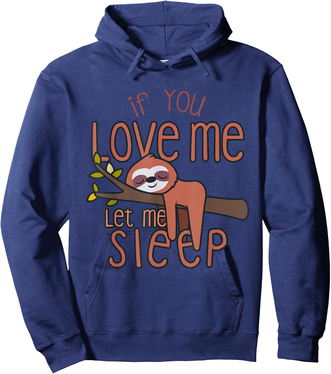 Sloth Shirt Women Men Kids Sloth Lover Gift Sloth Gift Girls Hoodie - Hoodie | Navy