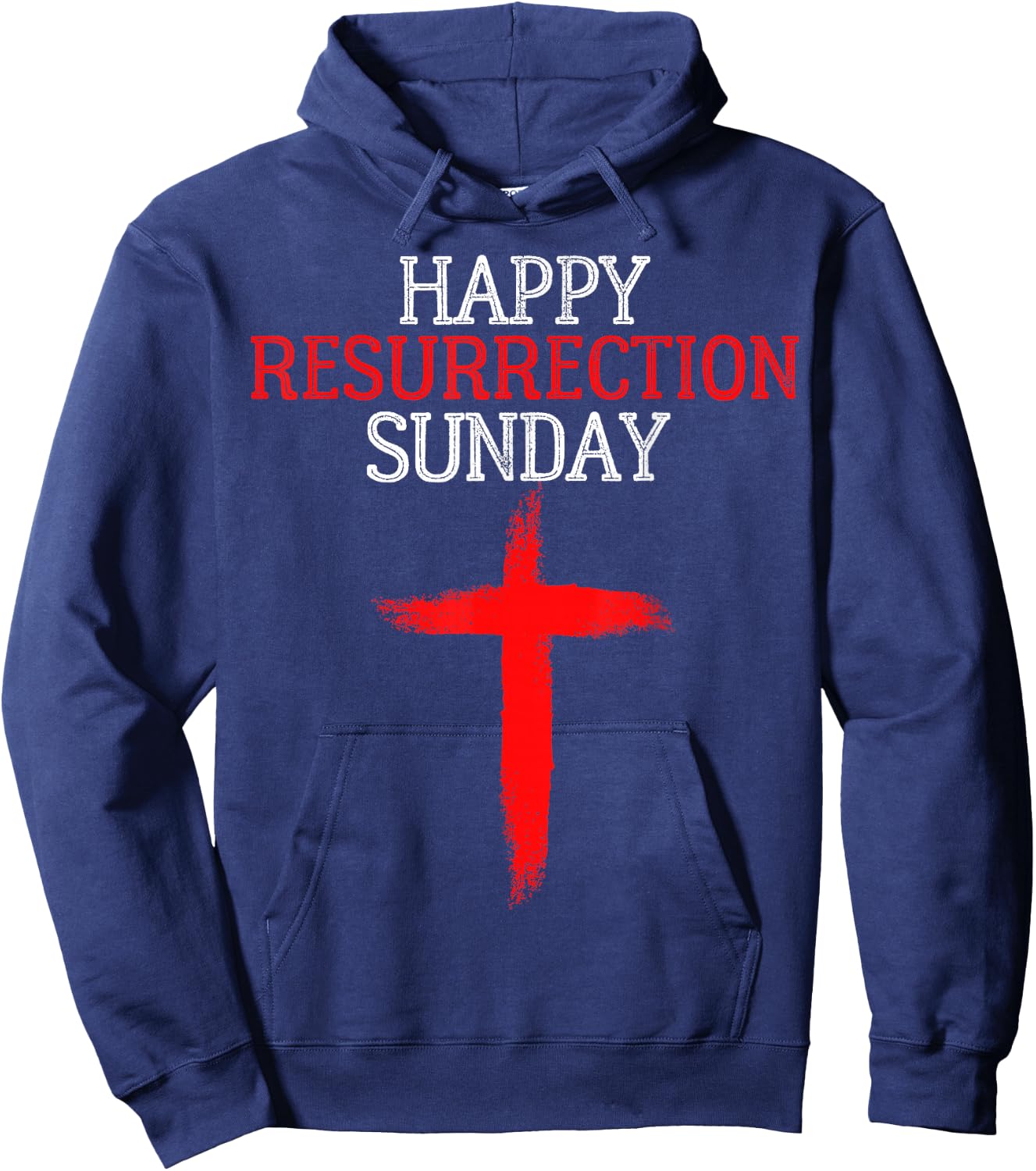 Happy Resurrection Sunday - Easter Jesus Christian Church Hoodie - Hoodie | Navy
