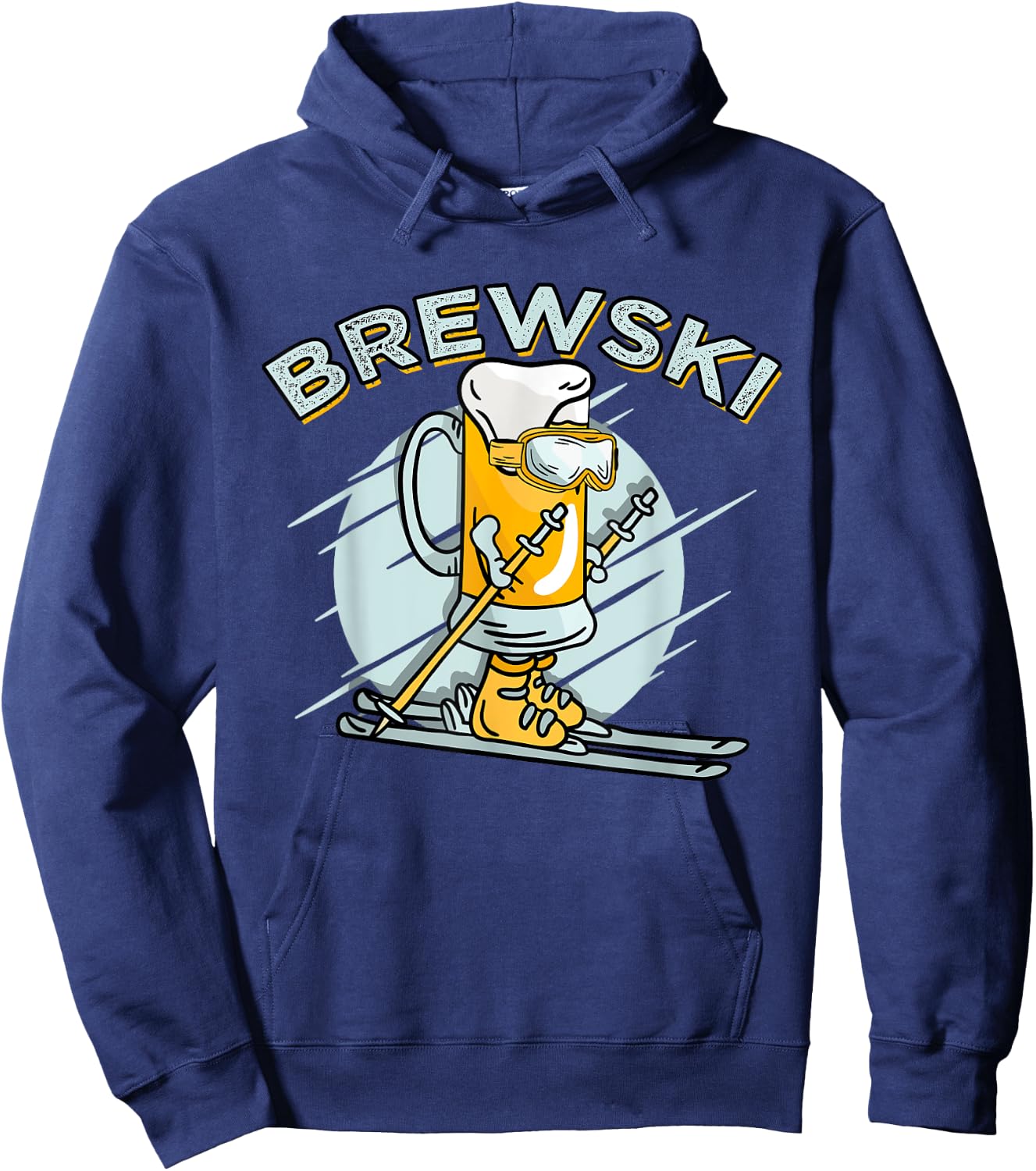 Brewski - Skiing Beer for Winter Sport Hoodie - Hoodie | Navy
