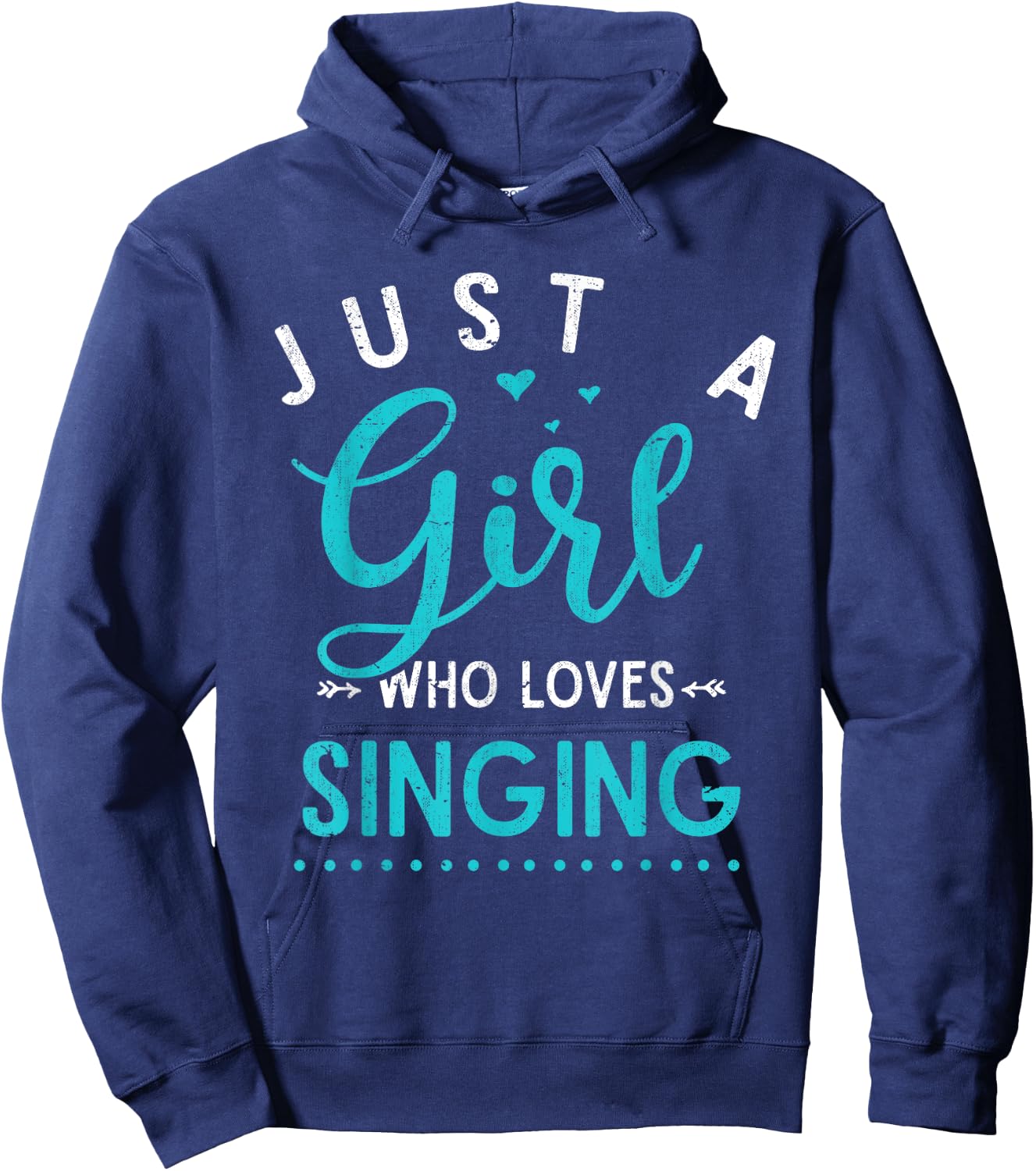 Musicals Women Gift Just A Girl Who Loves Singing Musical Hoodie - Hoodie | Navy