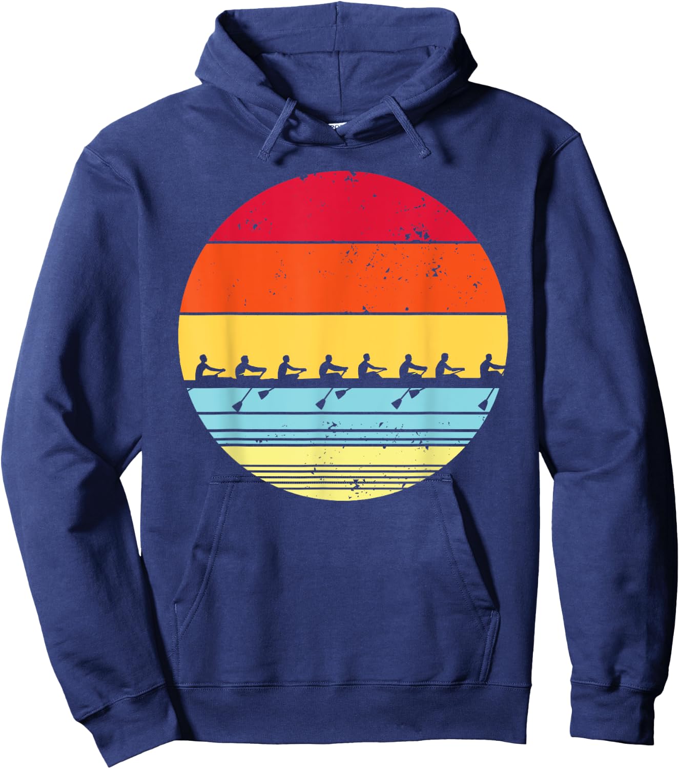 Vintage Rowing Funny Rower Crew Boat Team Gift Women Hoodie - Hoodie | Navy