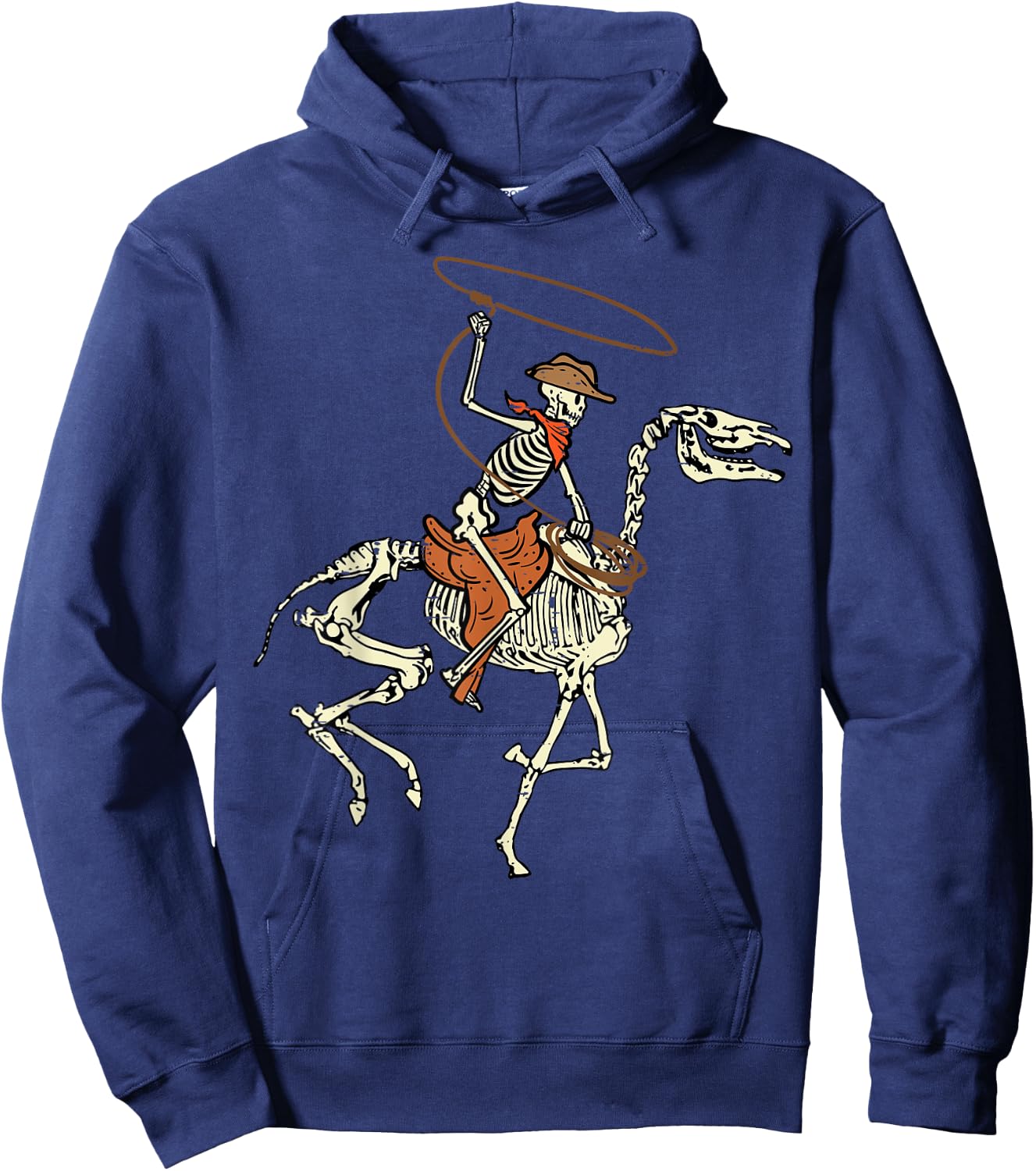 Halloween Cowboy Horse Skeleton Costume Men Boys Kids Women Hoodie - Hoodie | Navy
