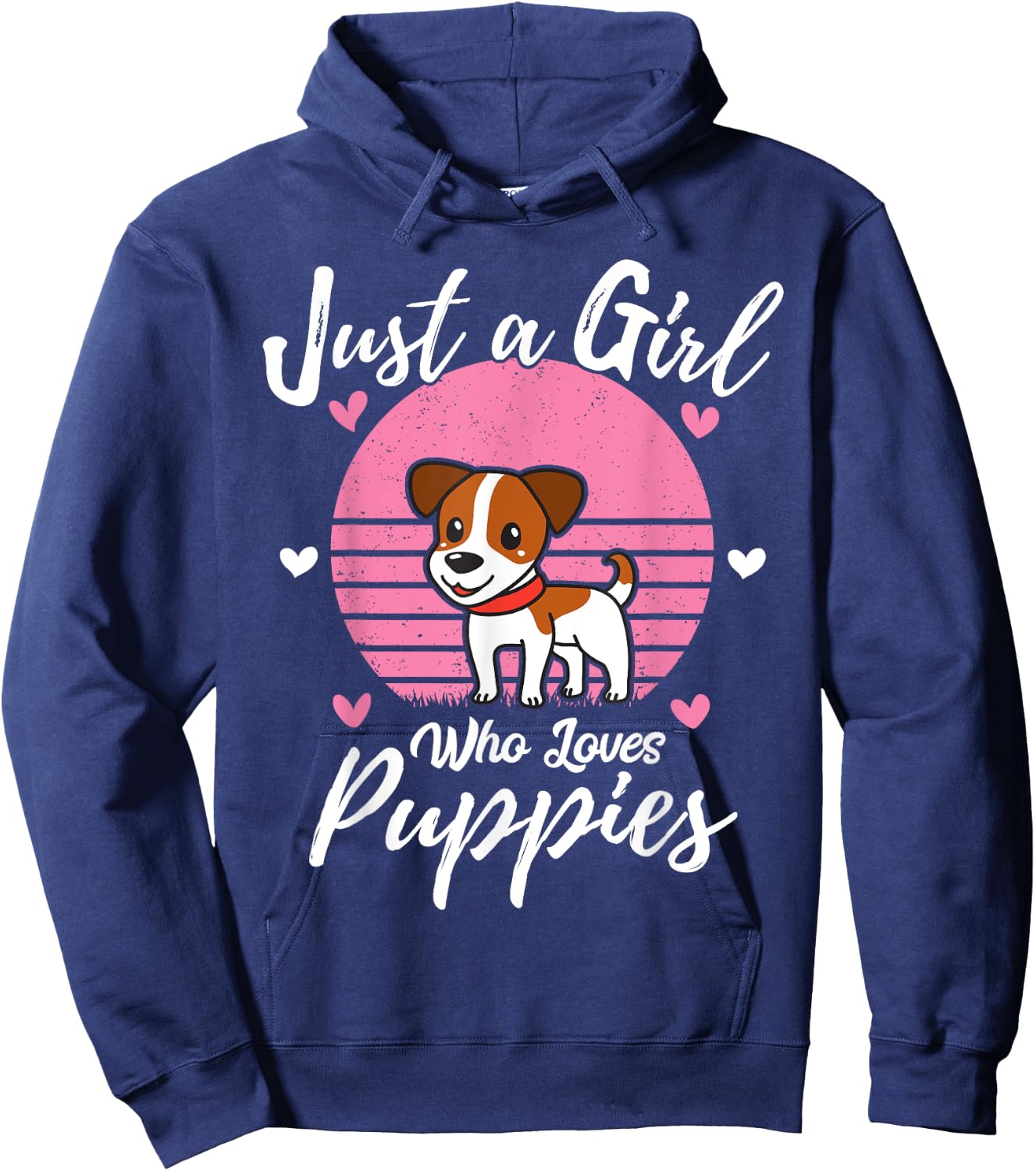Puppy Dog Lover Just A Girl Who Loves Puppies Hoodie - Hoodie | Navy