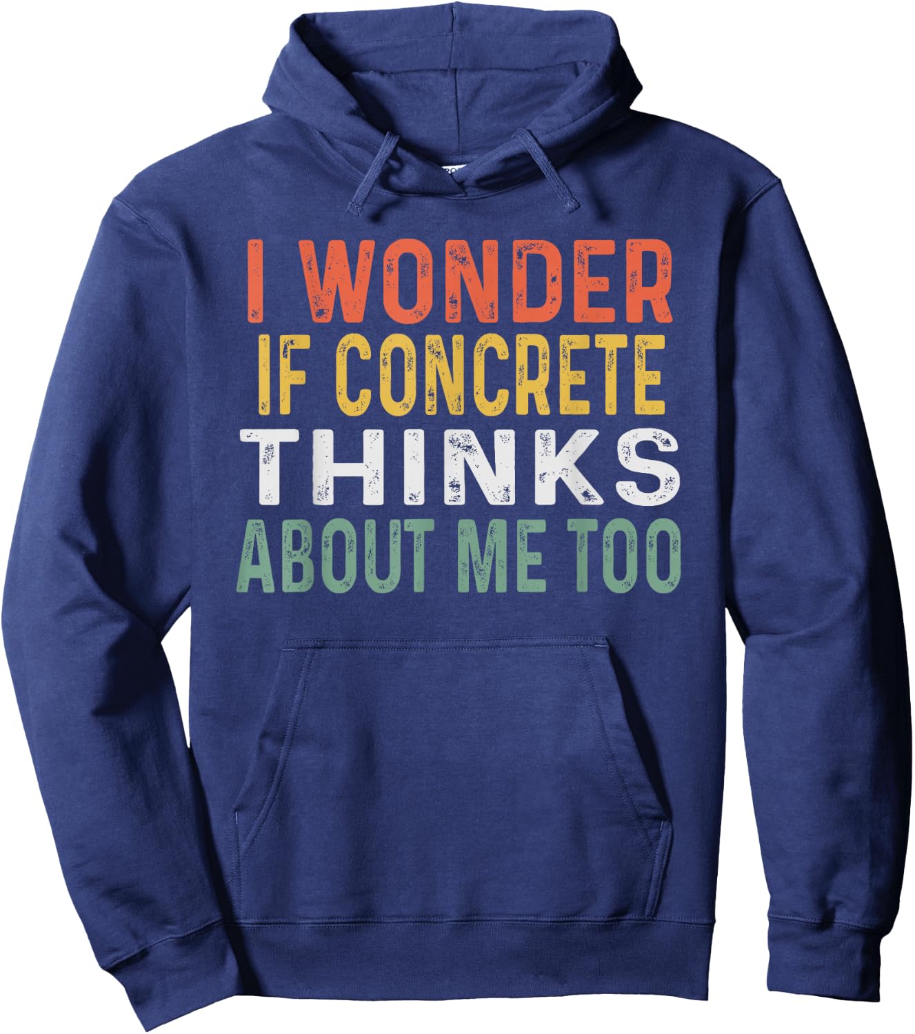 Funny Concrete Worker Gift Construction Worker Gag Pun Hoodie - Hoodie | Navy