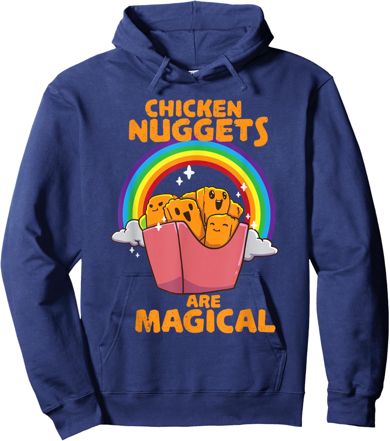 Nug Life Chicken Nugget Nug Lover Eating Nuggets Fun Design Hoodie - Hoodie | Navy