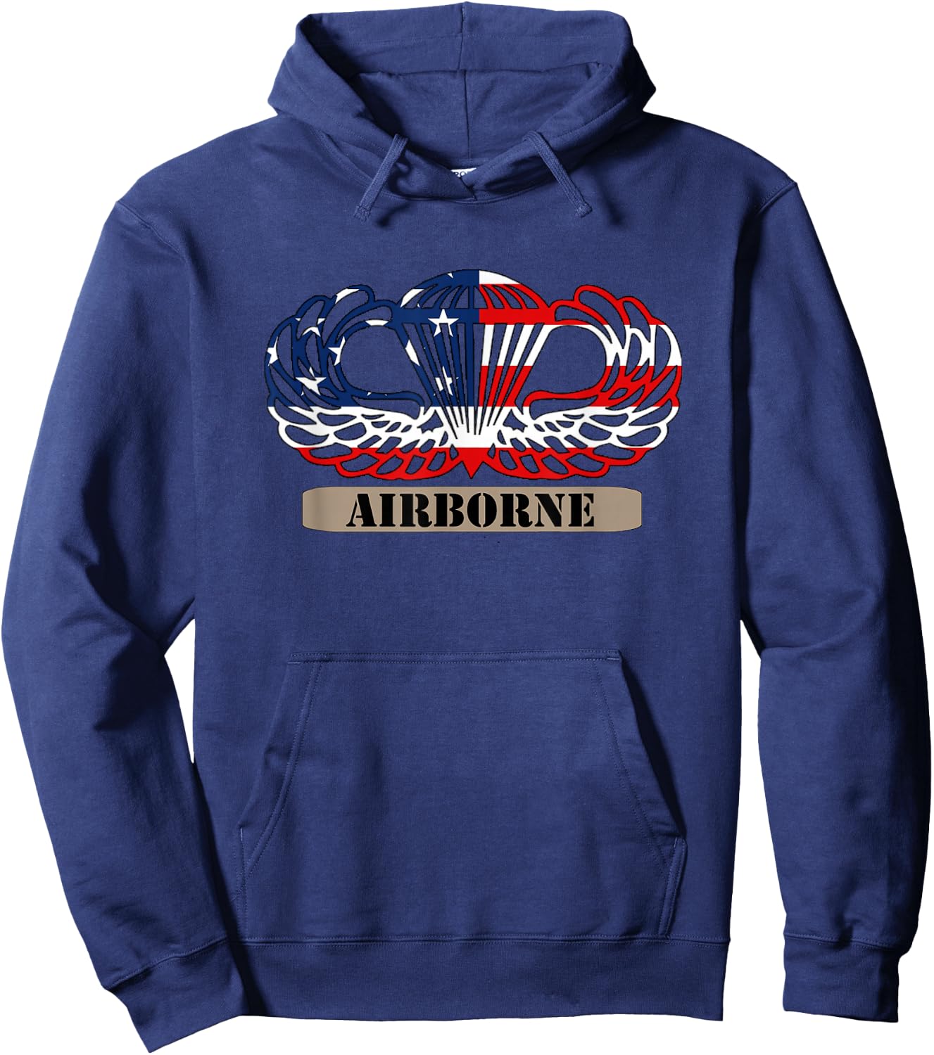 Airborne Paratrooper Jump Wings Hoodie - Hoodie | Navy