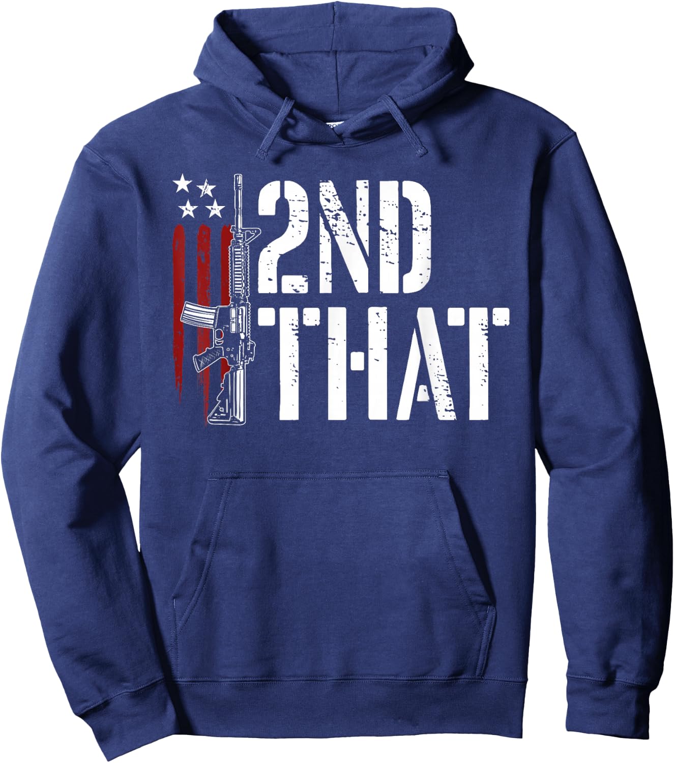 I 2nd That Second Amendment Gun Rights AR-15 Owner Patriotic Hoodie - Hoodie | Navy