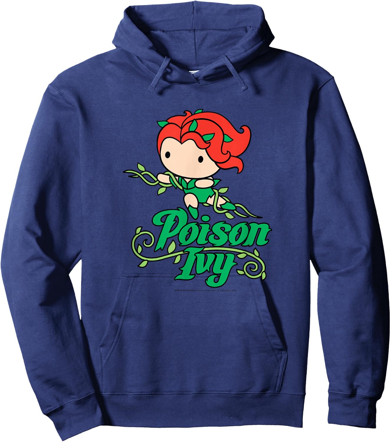 DC Comics Earth Day Poison Ivy with Vines Cartoon Style Hoodie - Hoodie | Navy