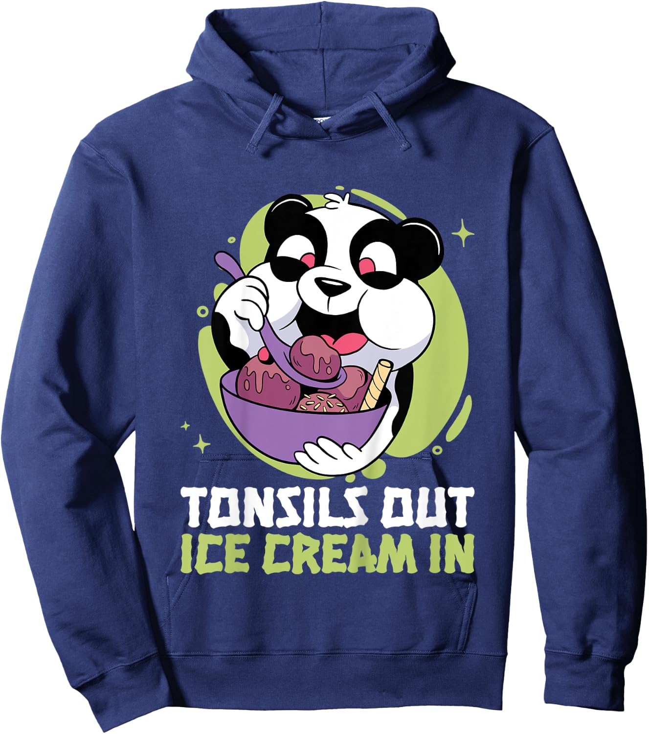 Tonsils Out Ice Cream In Panda Recovery for Kids Hoodie - Hoodie | Navy