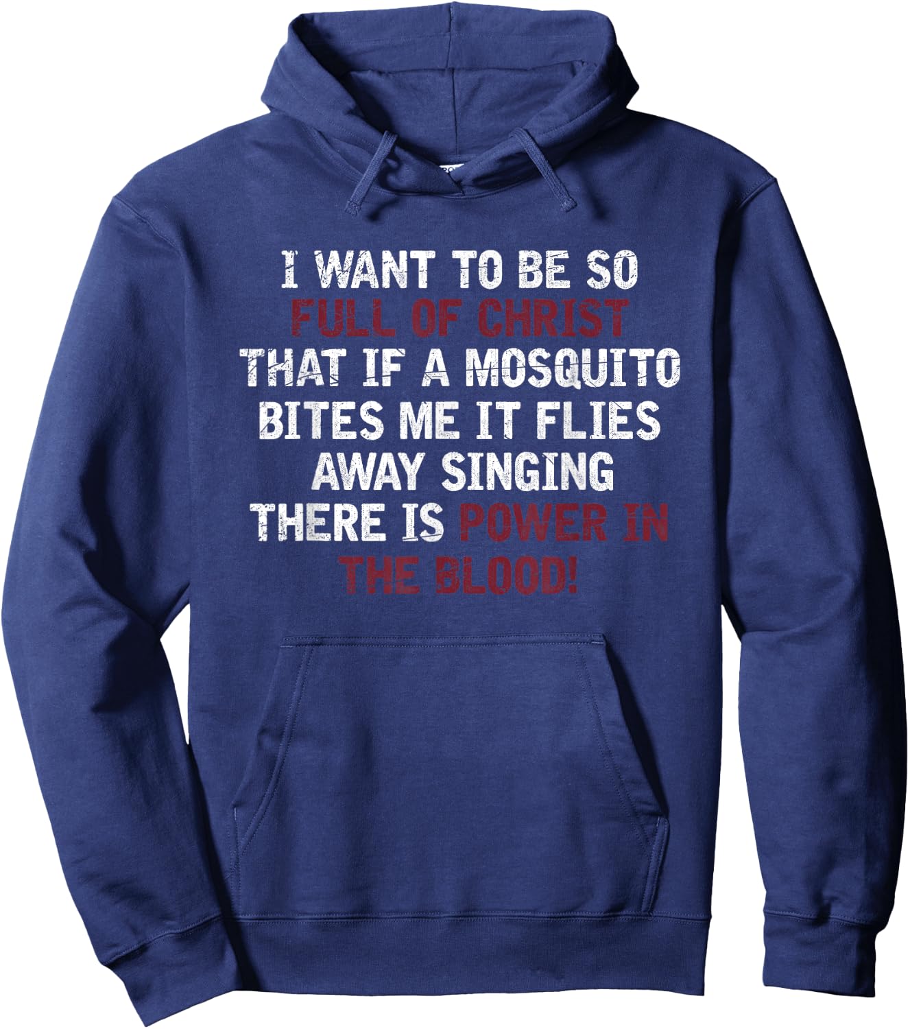 There Is Power In The Blood Religious Faith Prayer Hoodie - Hoodie | Navy