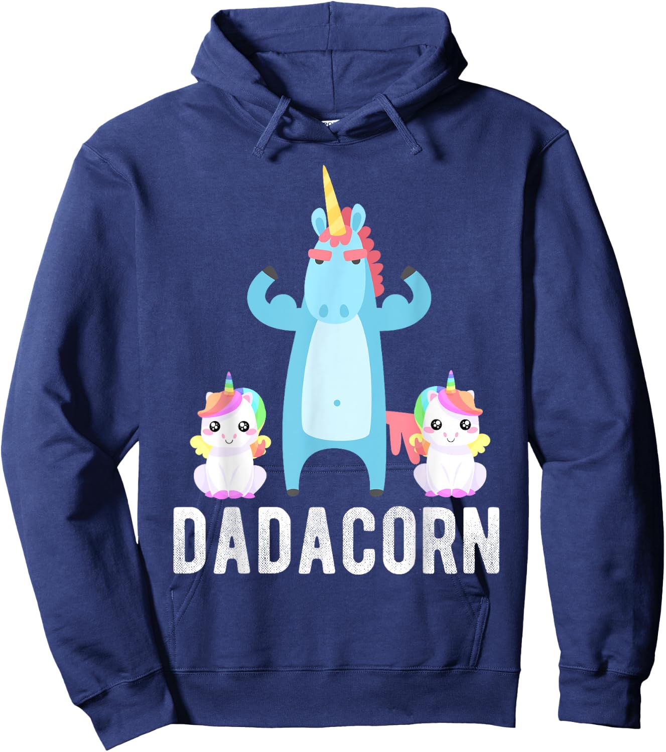 Dadacorn, Funny Unicorn Lover for Papa Dad and Kid Hoodie - Hoodie | Navy