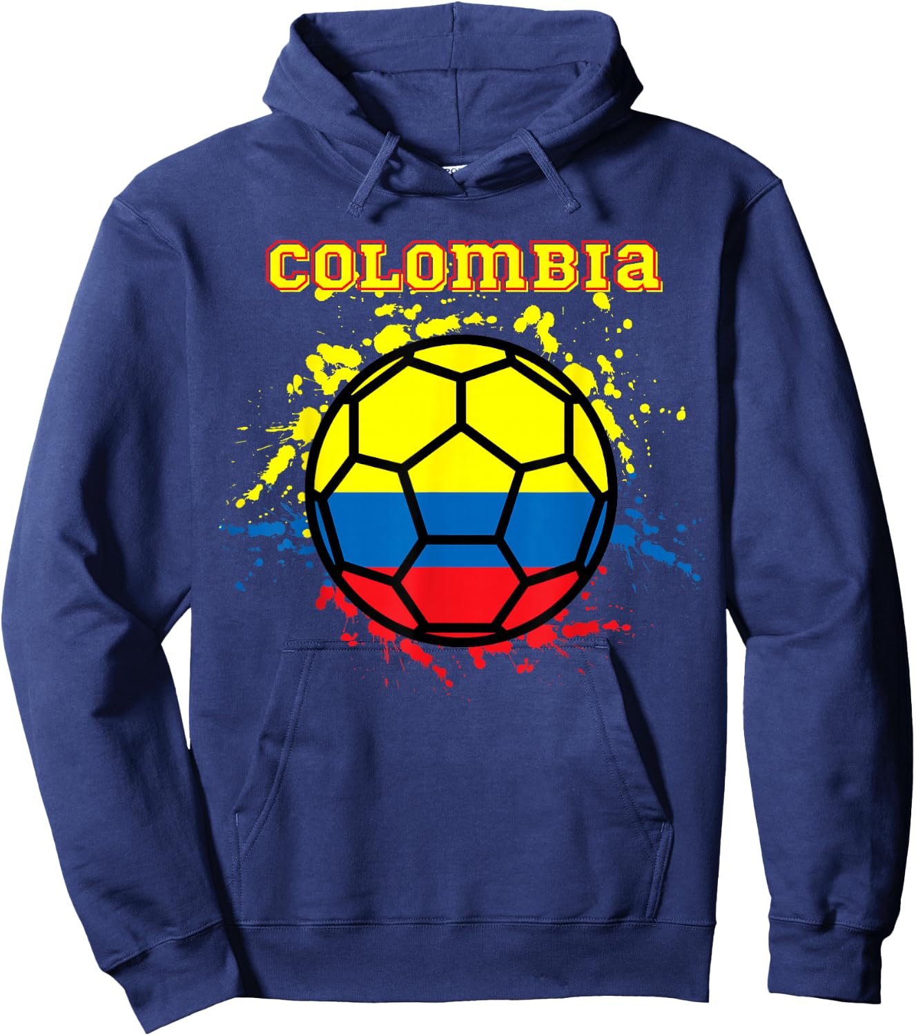Colombia Soccer Colombian Flag Futbol Fan Jersey Hoodie - Hoodie | Navy