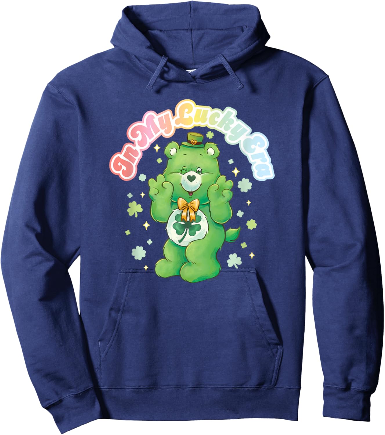Care Bears Good Luck Bear In My Lucky Era St. Patrick's Day Hoodie - Hoodie | Navy