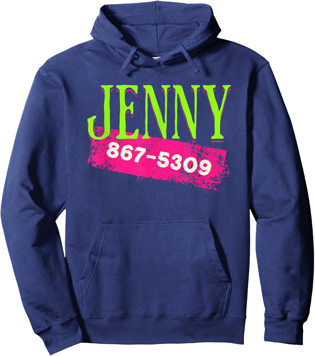 Jenny Phone Number 867-5309 Nostalgic and Funny 80s Hoodie - Hoodie | Navy