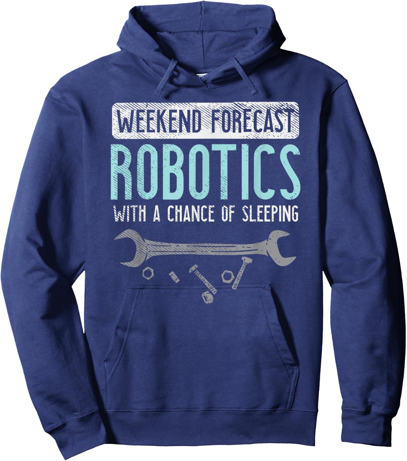 Retro Weekend Forecast Robotics - Robotics Build Season Hoodie - Hoodie | Navy