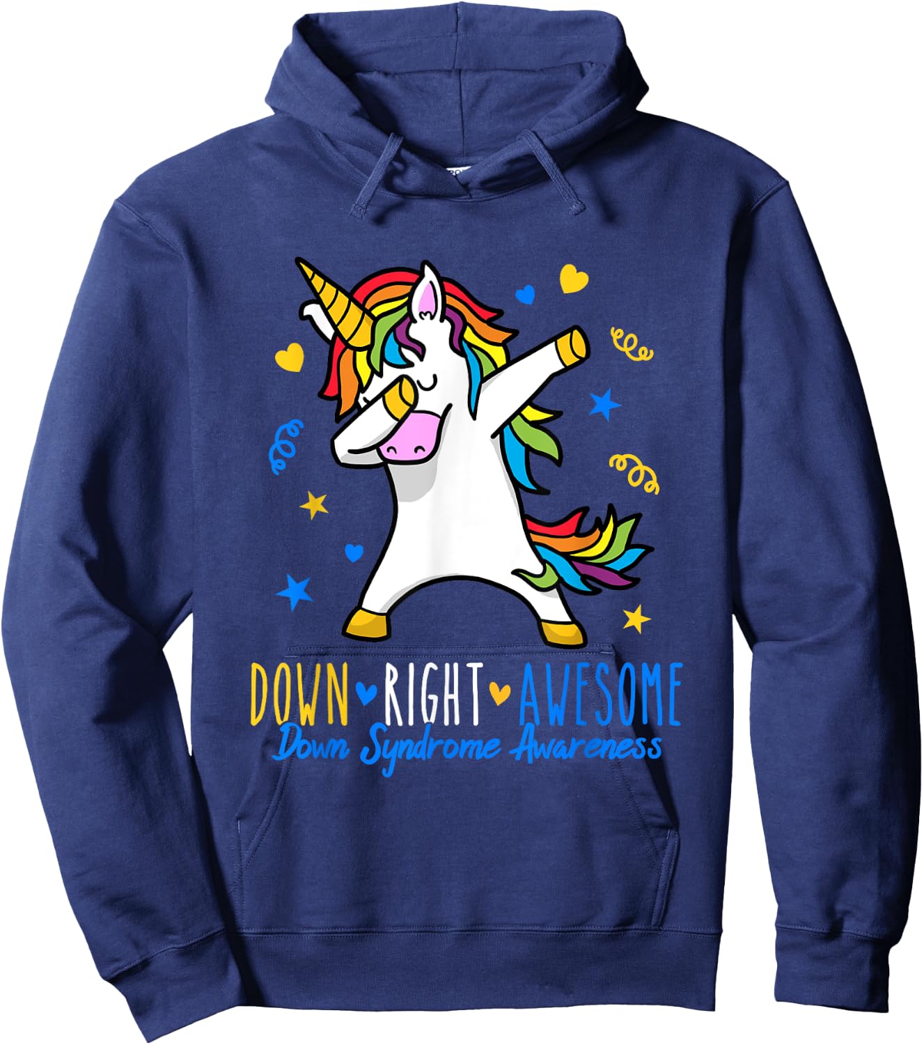 Simply ingenious down syndrome awareness dabbing unicorn Hoodie - Hoodie | Navy